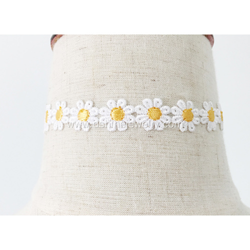 Yellow Daisy Lace Choker Ebay Item Whoesale Lace Necklace